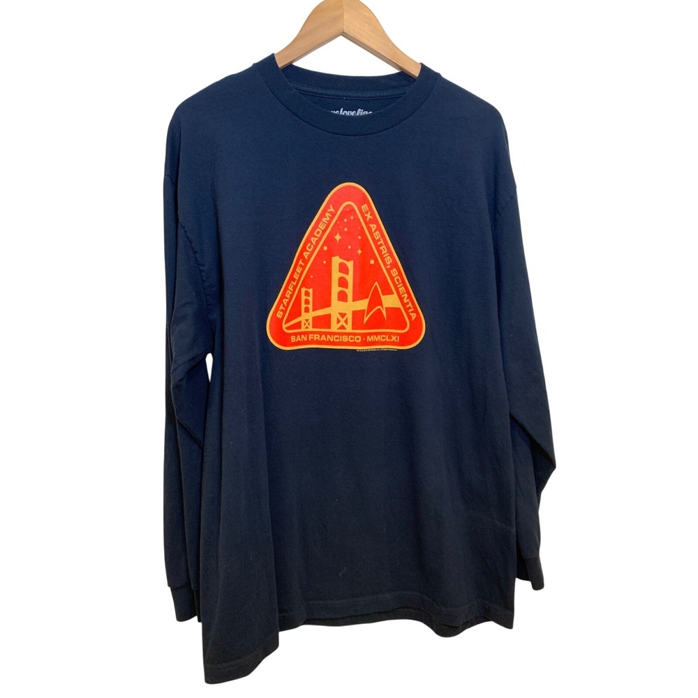 Star Trek Starfleet Academy L Cotton Geek‎ Chic Sci-Fi Long Sleeve Mens T-Shirt